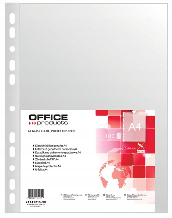

Koszulka A4 Office krystaliczna 55mic 100szt