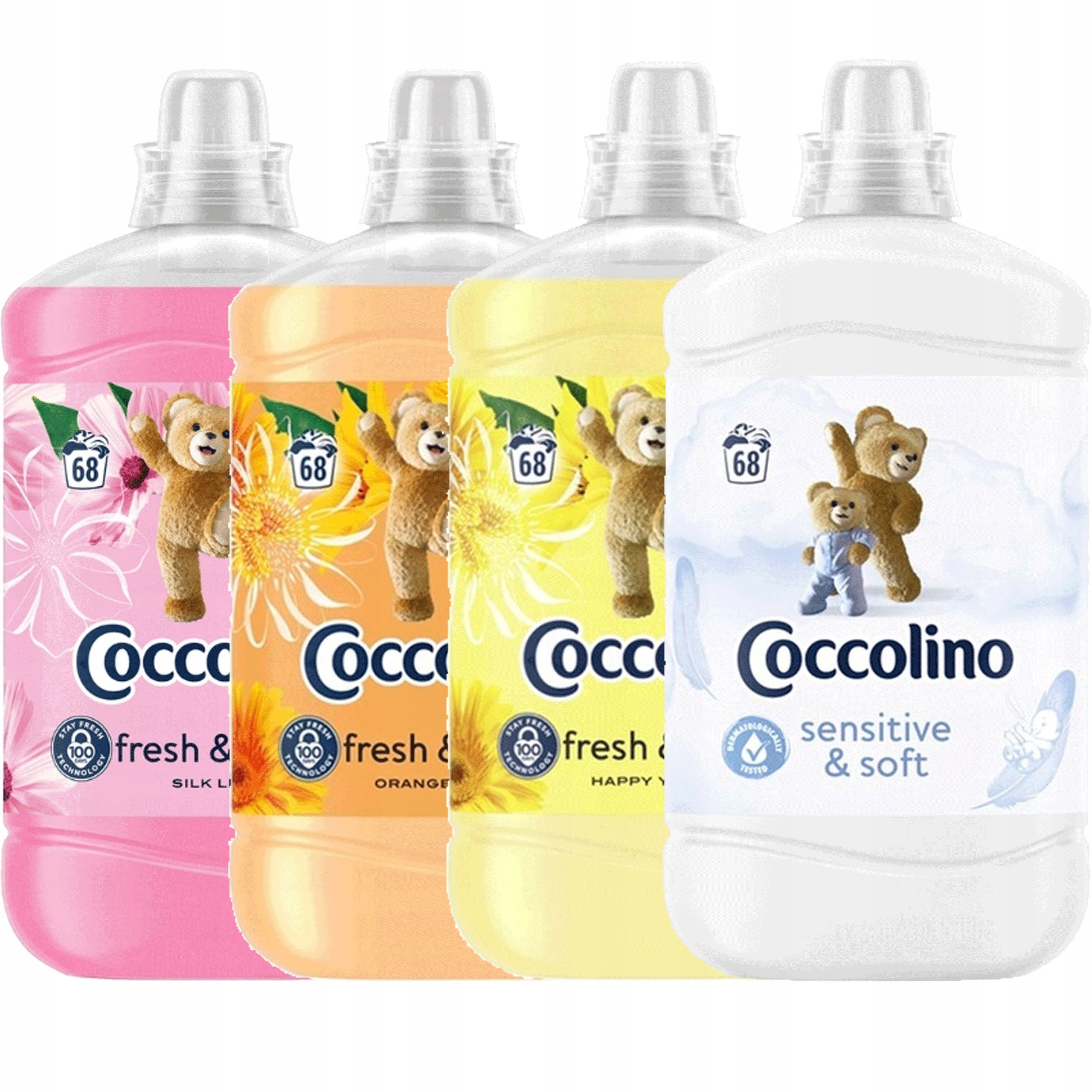 Levně Sada Coccolino Creations Silk Lily & Orange Rush 1,7l x4 MIX, celkem 6,8l