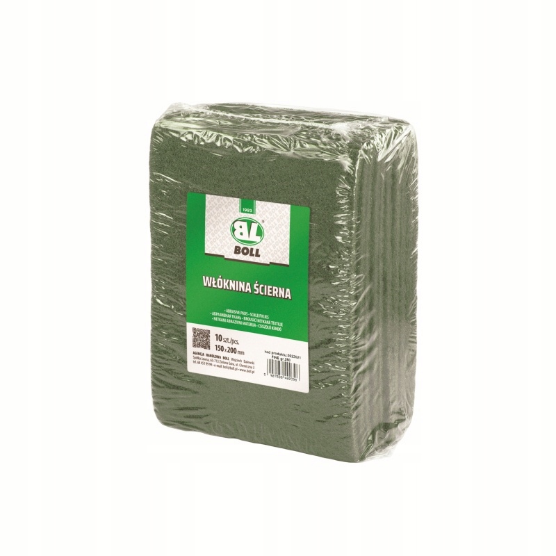 BOLL WŁÓKNINA ŚCIERNA 150X200 MM FINE / ZIELONA GRANULACJA 280 / BOLL