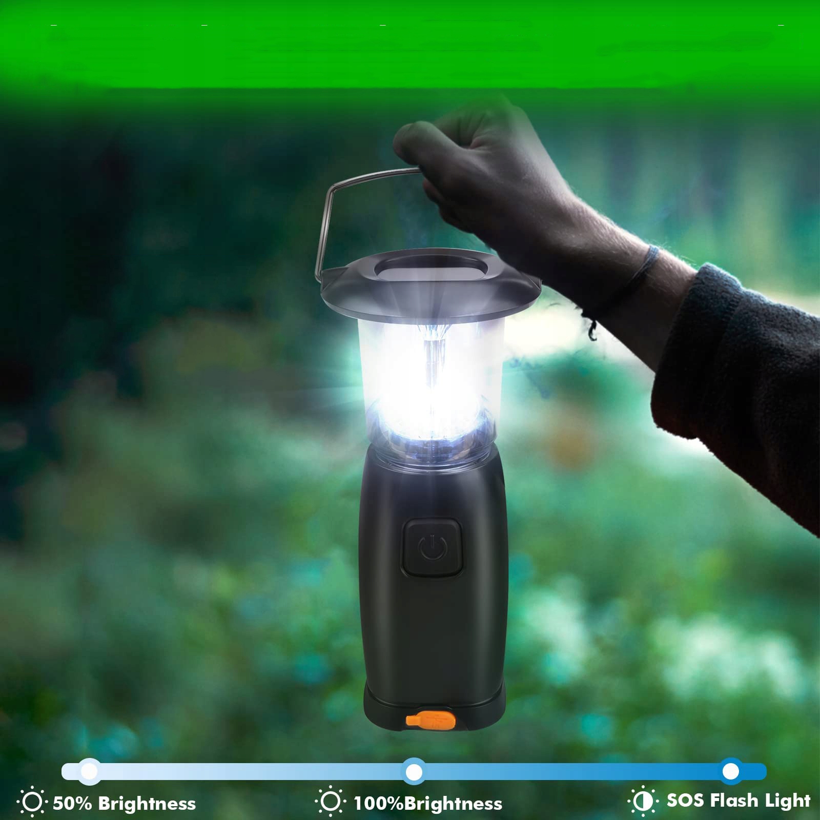 LAMPA KEMPINGOWA LAMPA SOLARNA NA KORBKĘ 6 LED USB Marka inna marka