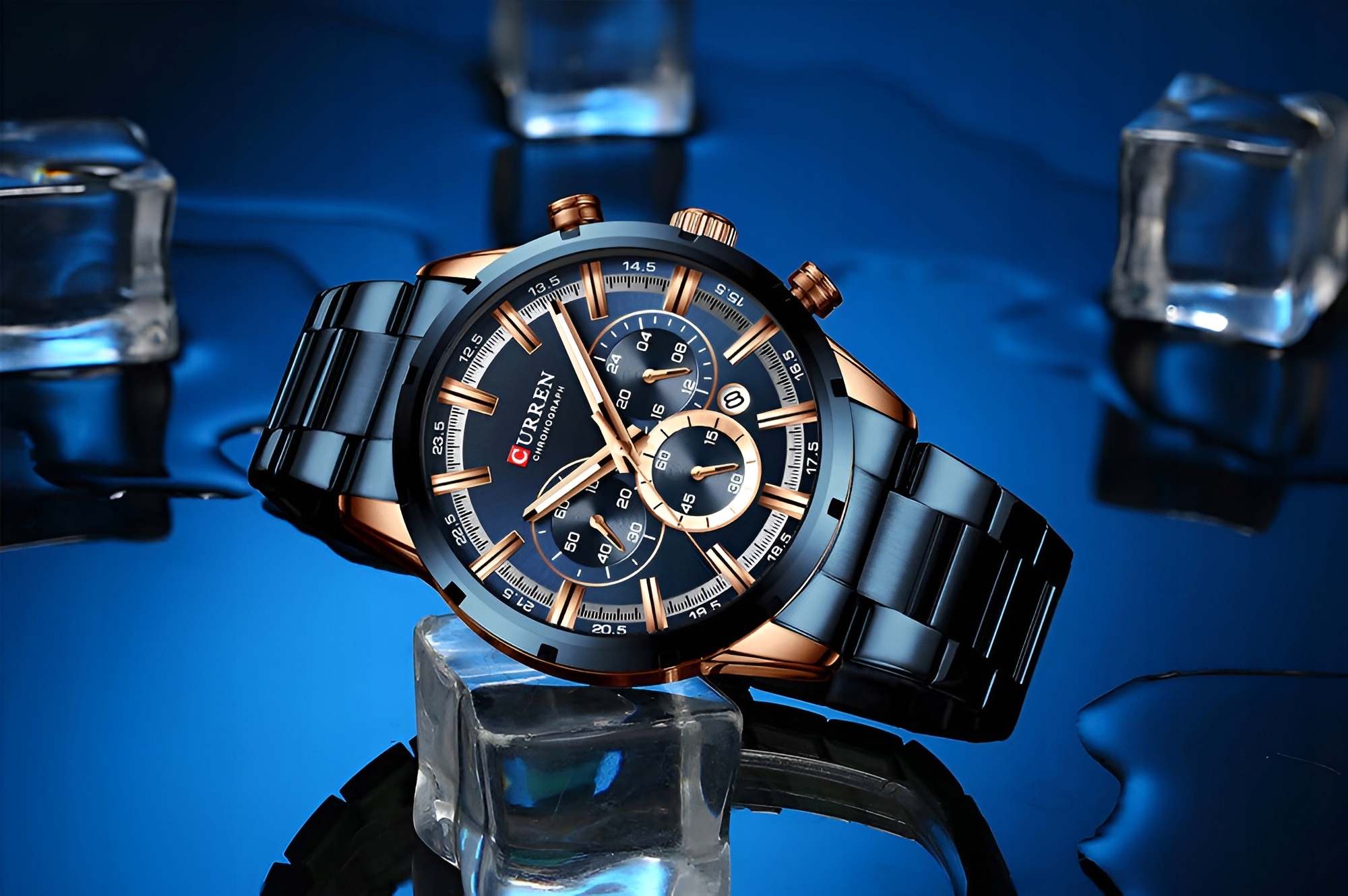 ZEGAREK MĘSKI CURREN KLASYCZNY ELEGANCKI CHRONOGRAF DATOWNIK 5 KOLORÓW Marka Curren