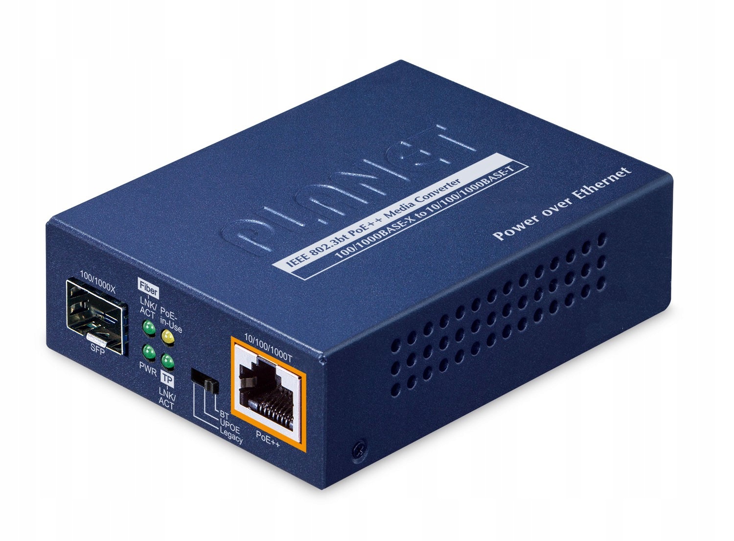 Planet 1-Port 100/1000X Sfp je síťový převodník modrý