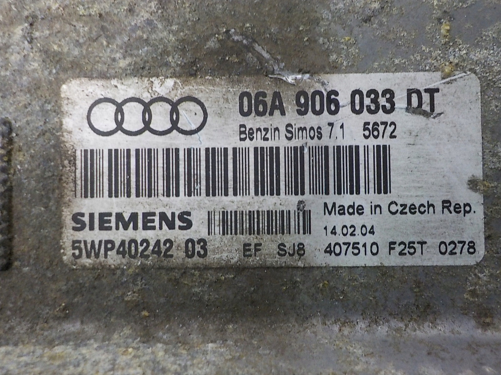 AUDI Computer Bedienteil 06A906033DT 5WP4024203