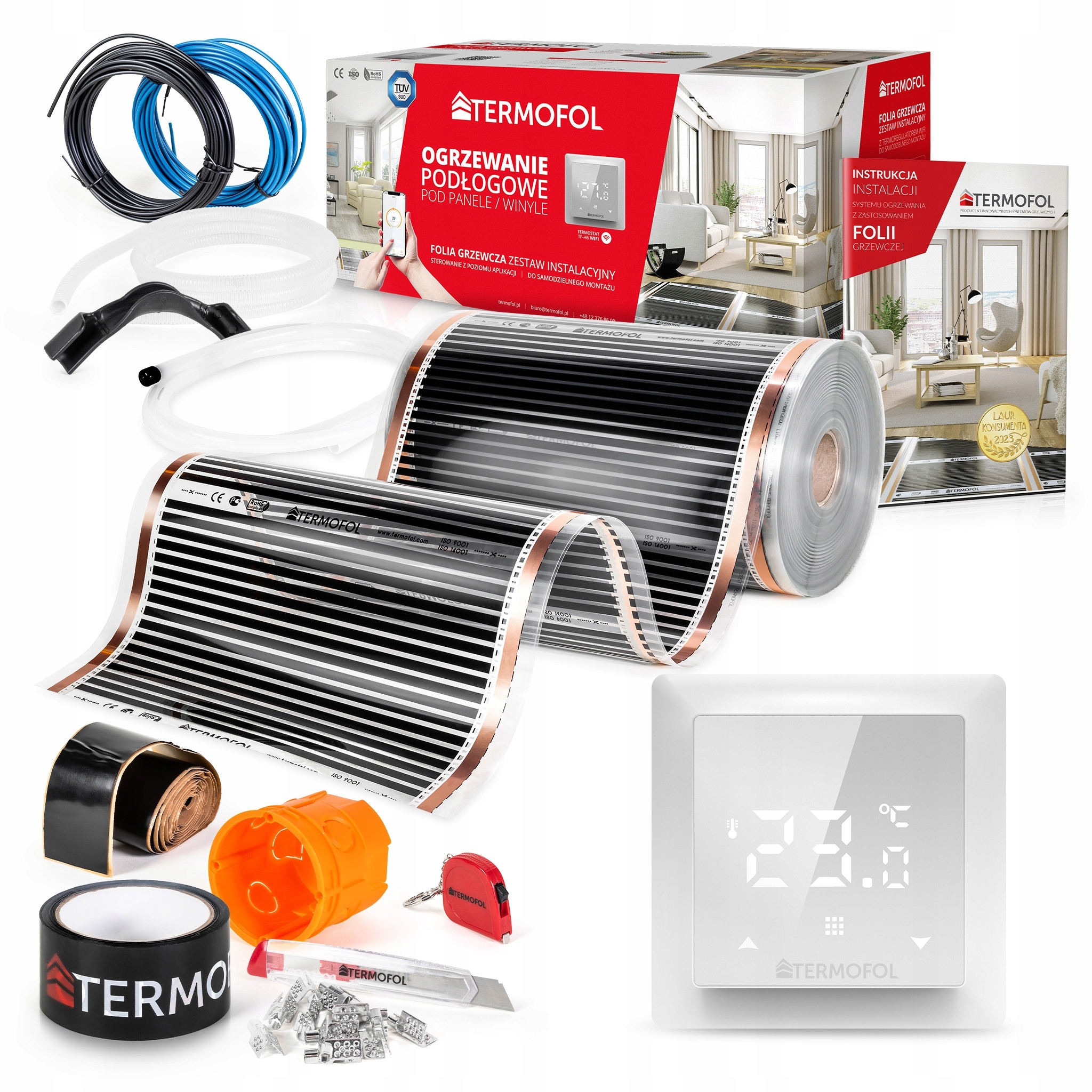 Vykurovacia Fólia Sada Infračervená, výkon 60 W, 50 cm, plocha 30 m² TF-H6