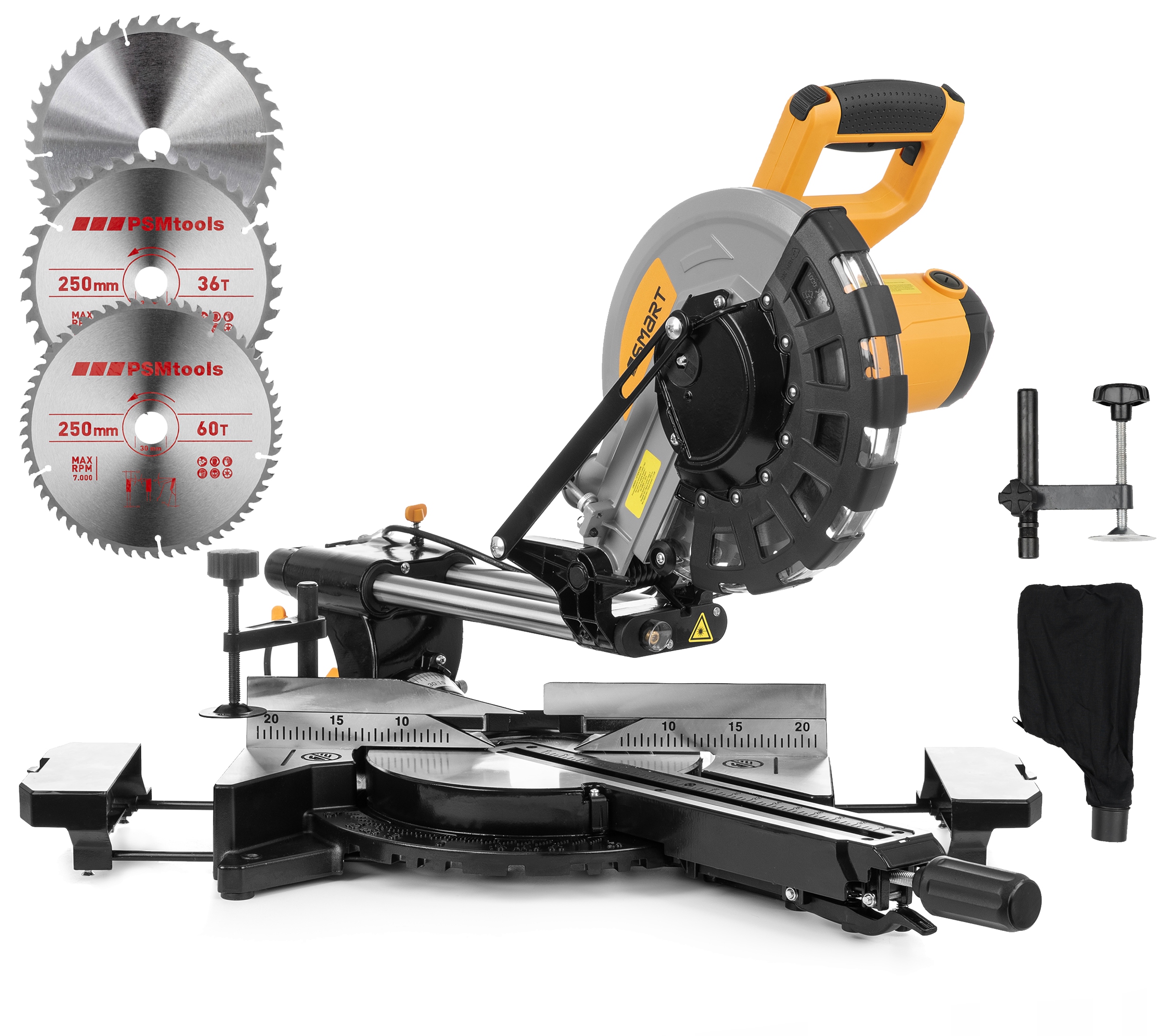 Ukośnica Piła Pilarka Ukosowa Kapówka 254MM 2000W Posuw Laser Softstart