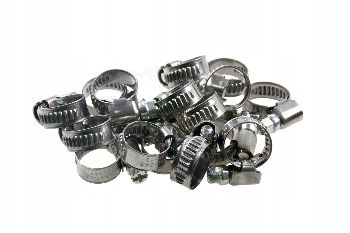 Opaska Obejma Zaciskowa 10-16mm metal OPASKI ZACISKOWE OBEJMY METALOWE 10sz Długość 16 mm