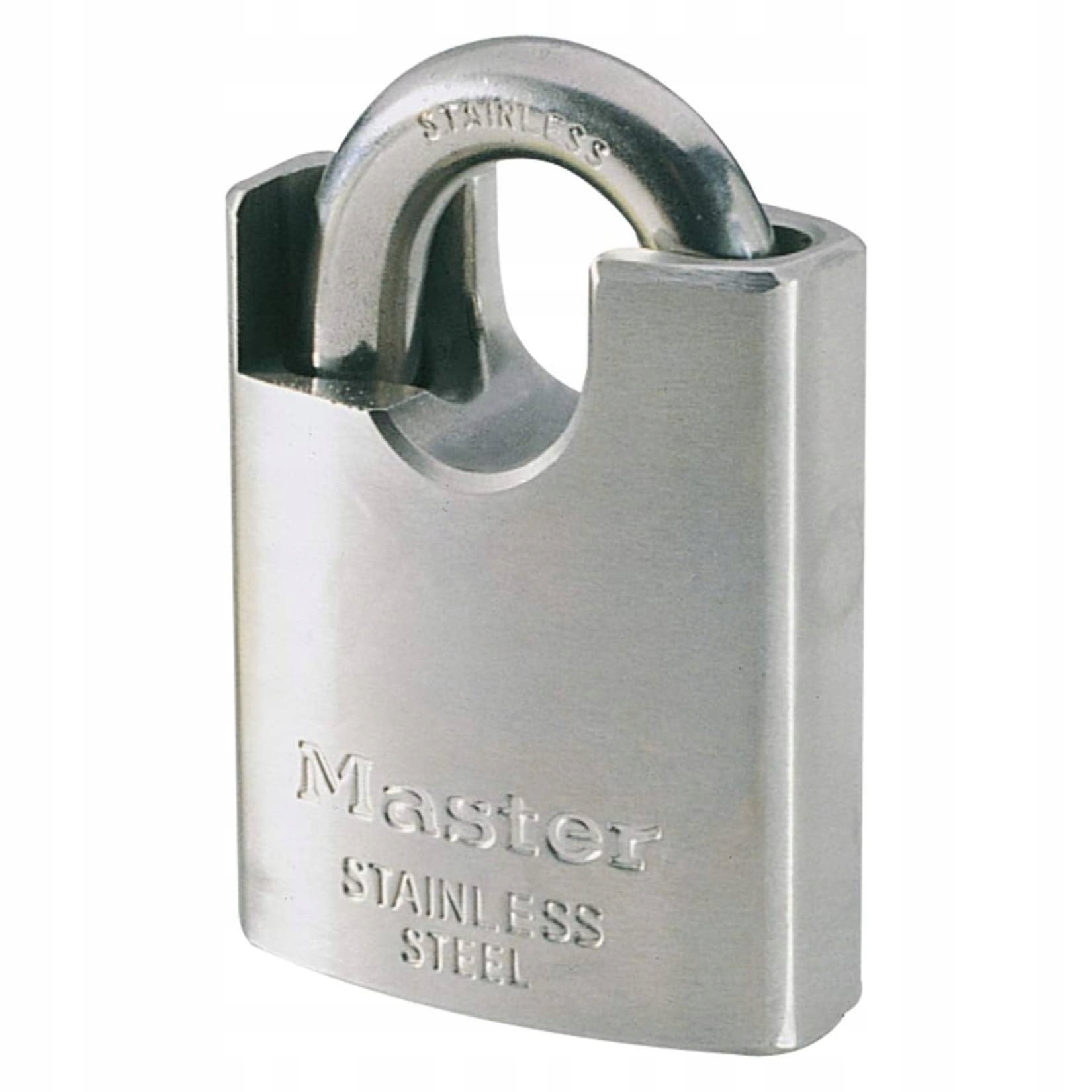Vonkajší jarmový visiaci zámok z nehrdzavejúcej ocele Masterlock 550EURD