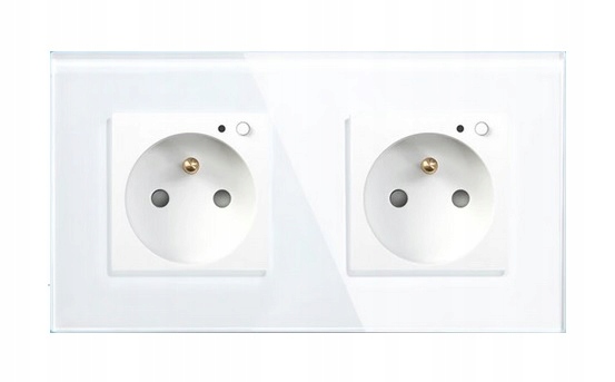 Elektrická Zásuvka Wifi Skleněná Kontakt Tuya Smart Life 2K 157 mm