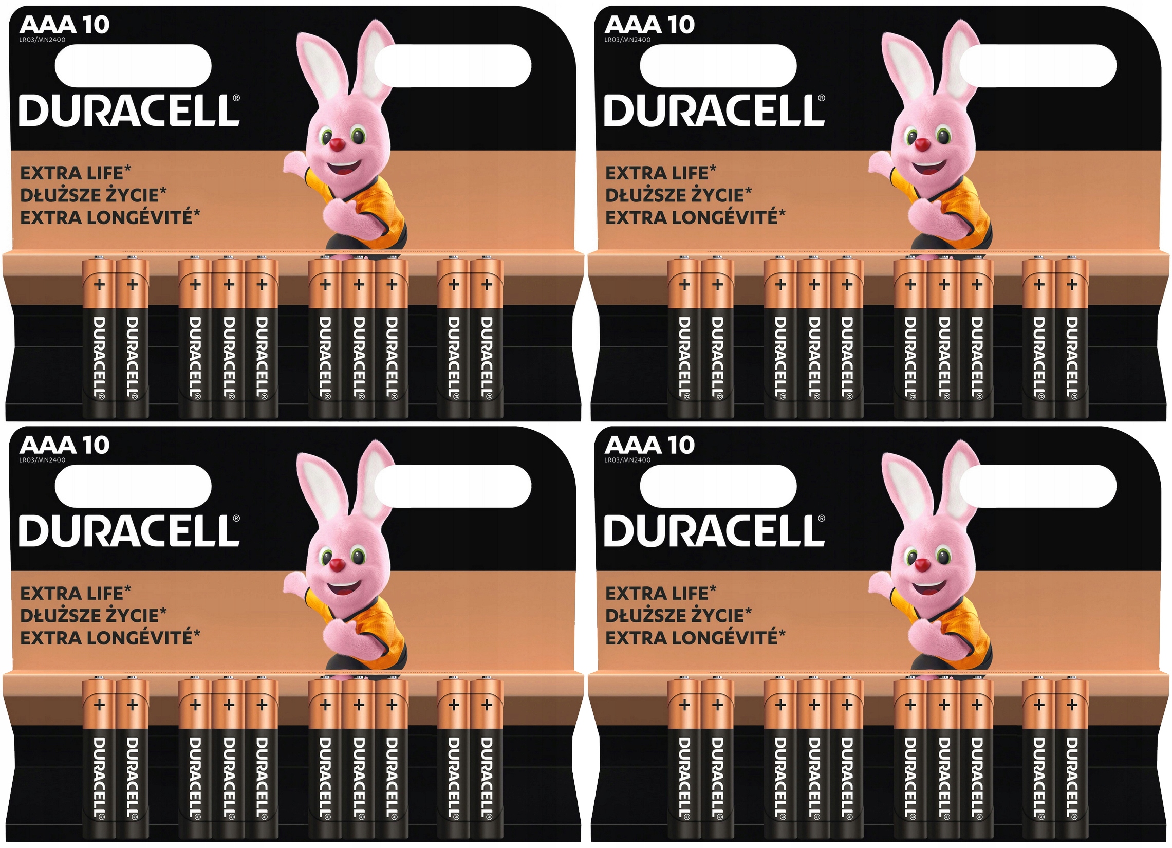 40 x Alkalické Baterie R3 Aaa 1,5V 10 Let Platnosti Malé Tužkové Baterie Duracell