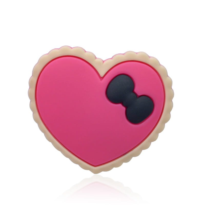 

Serce różowe przypinka do crocs, ozdoba, kroksy