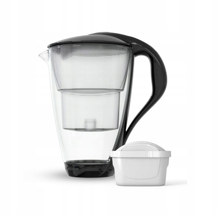 Dzbanek filtrujący szklany Dafi Crystal Led 2l czarny 1x filtr unimax