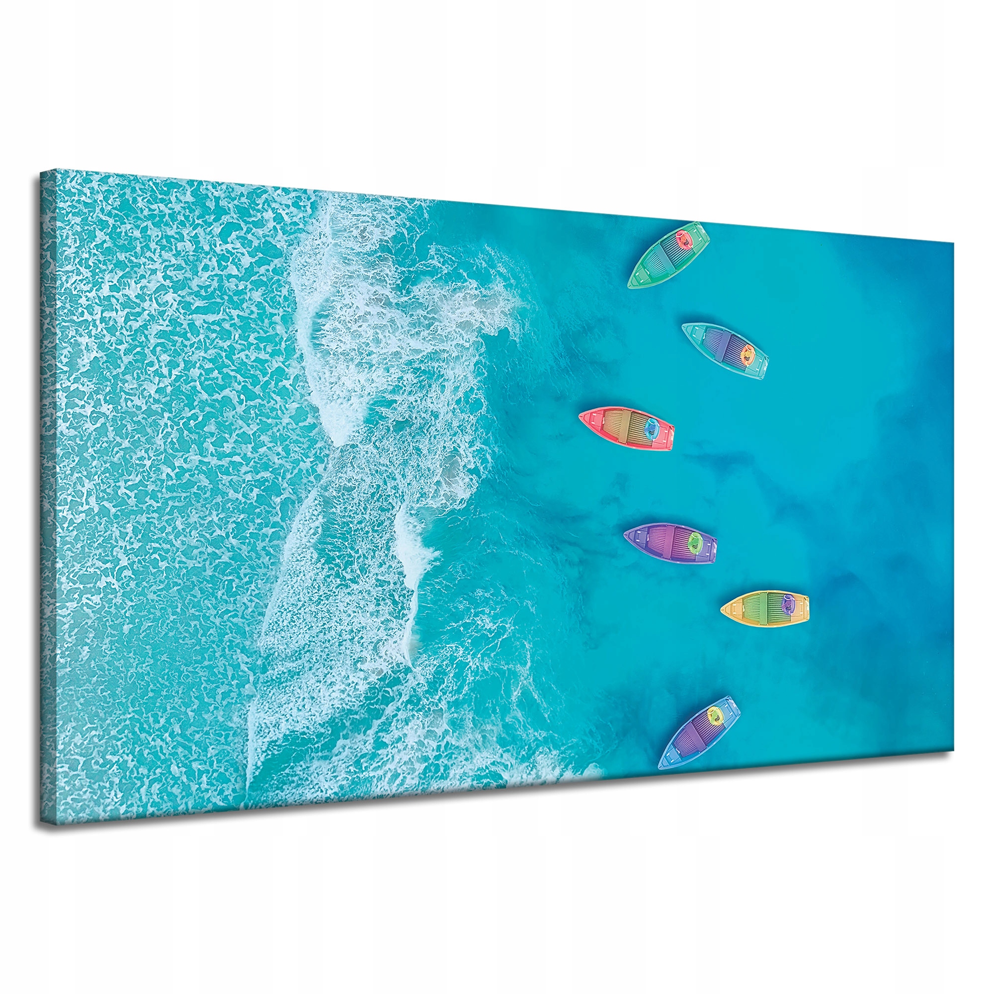 Obraz na plátně Lodě Voda Barvy Vlny 120x70 cm Ideální jako dárek