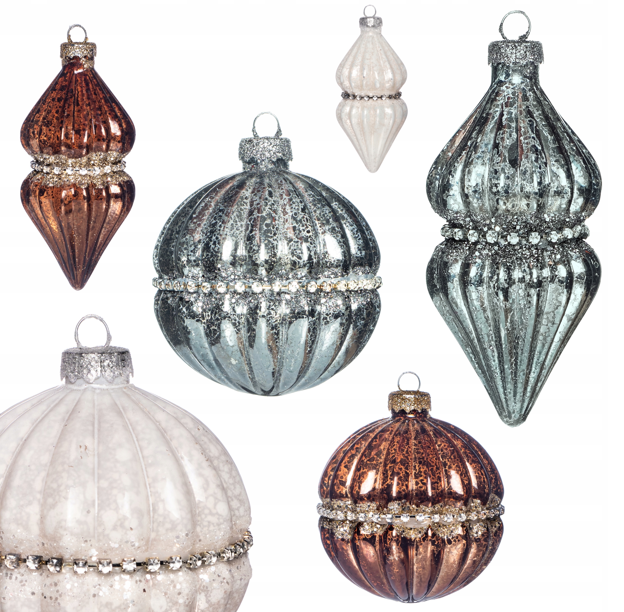 

Bombki Choinkowe szklane Ręcznie Malowane 8cm 6szt