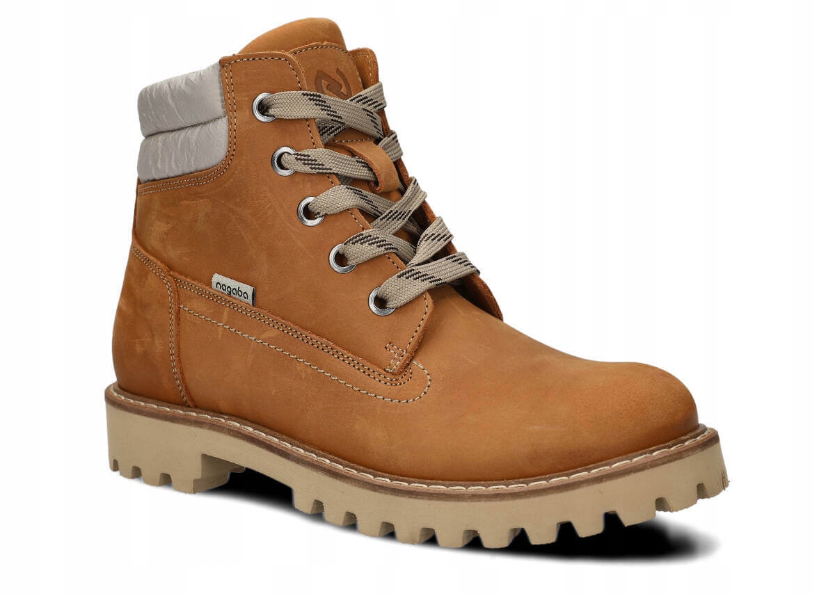 Nagaba 622 Hnědá Pohodlné, Kožené Polské Dámské Traperky