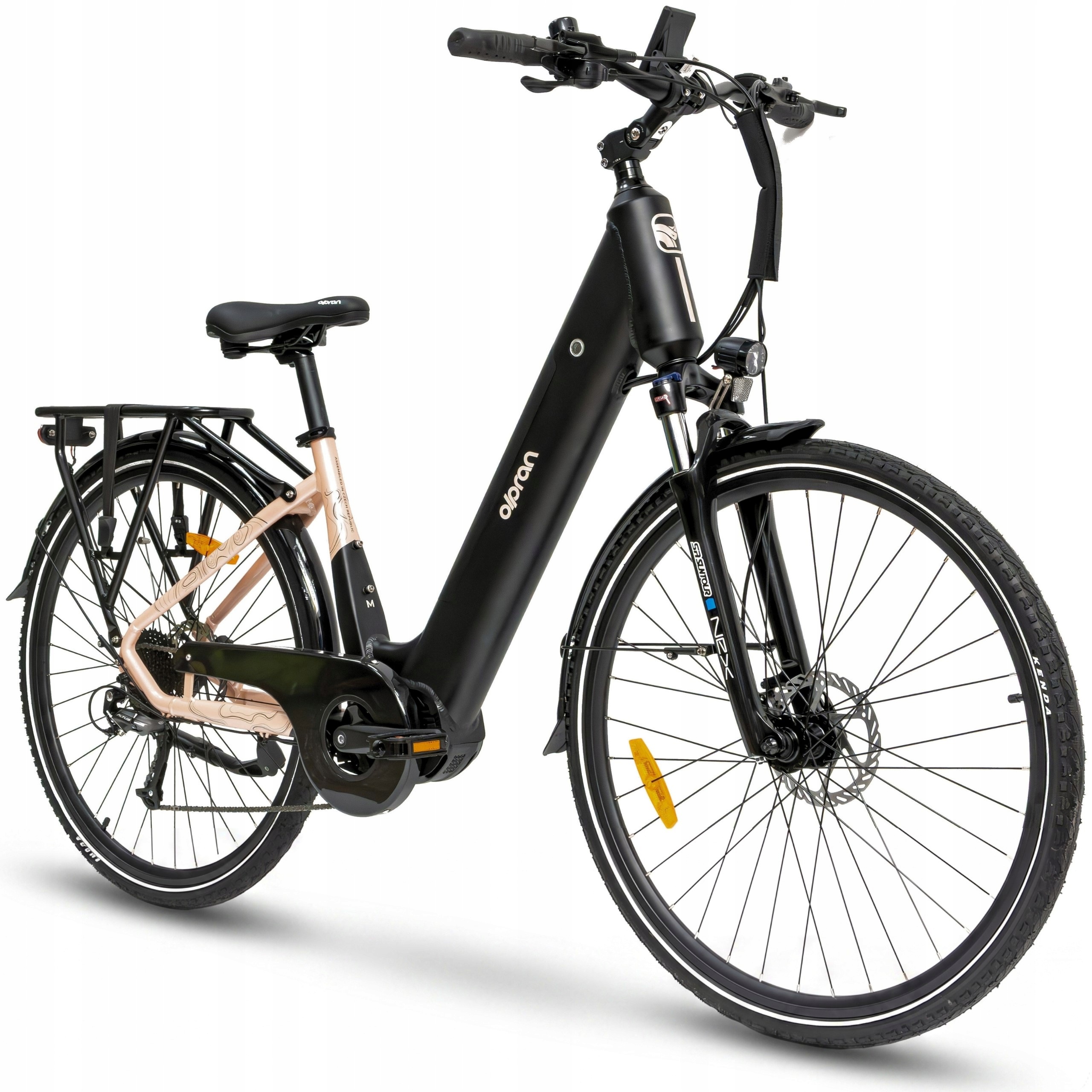 Rower Elektryczny Damski Trekkingowy Koła 28" 250 W 80 Nm LCD 720 Wh Amory