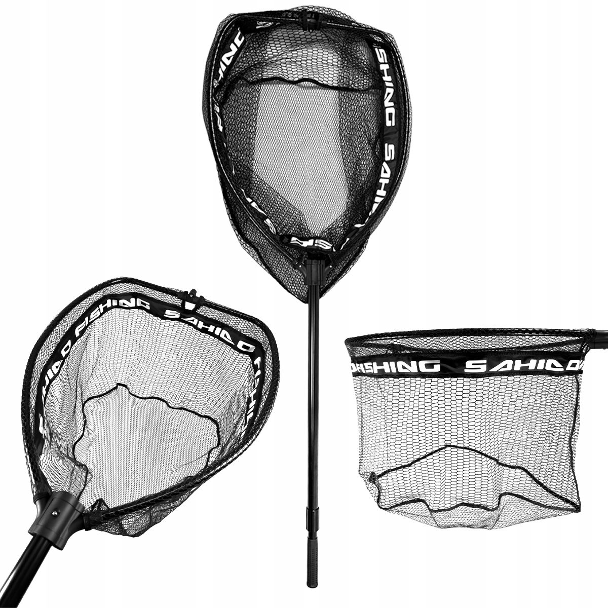 Podbierak Wędkarski Sahido Edge Net Gumowany Solidny Uniwersalny Rozkładany
