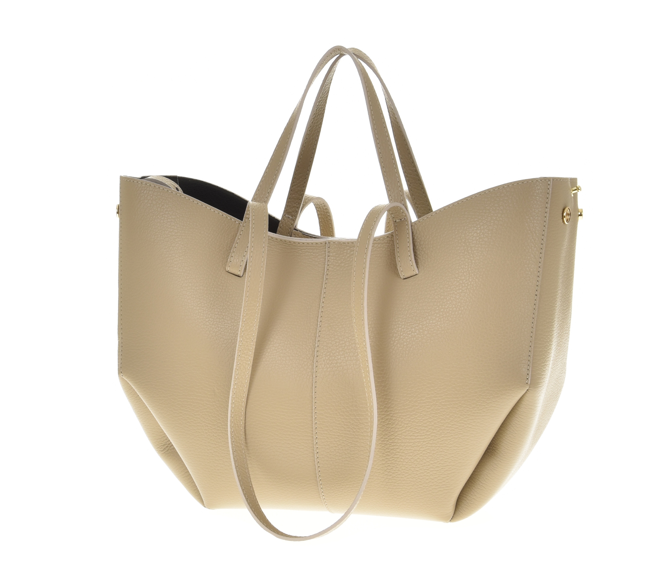 Dámská kožená kabelka Vera Pelle Marmo Shopper Velká A4 na rameno kůže