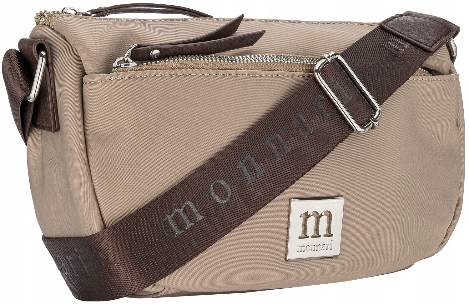 Monnari Torebka Damska Listonoszka Wodoodporna Beżowo-brązowa Premium