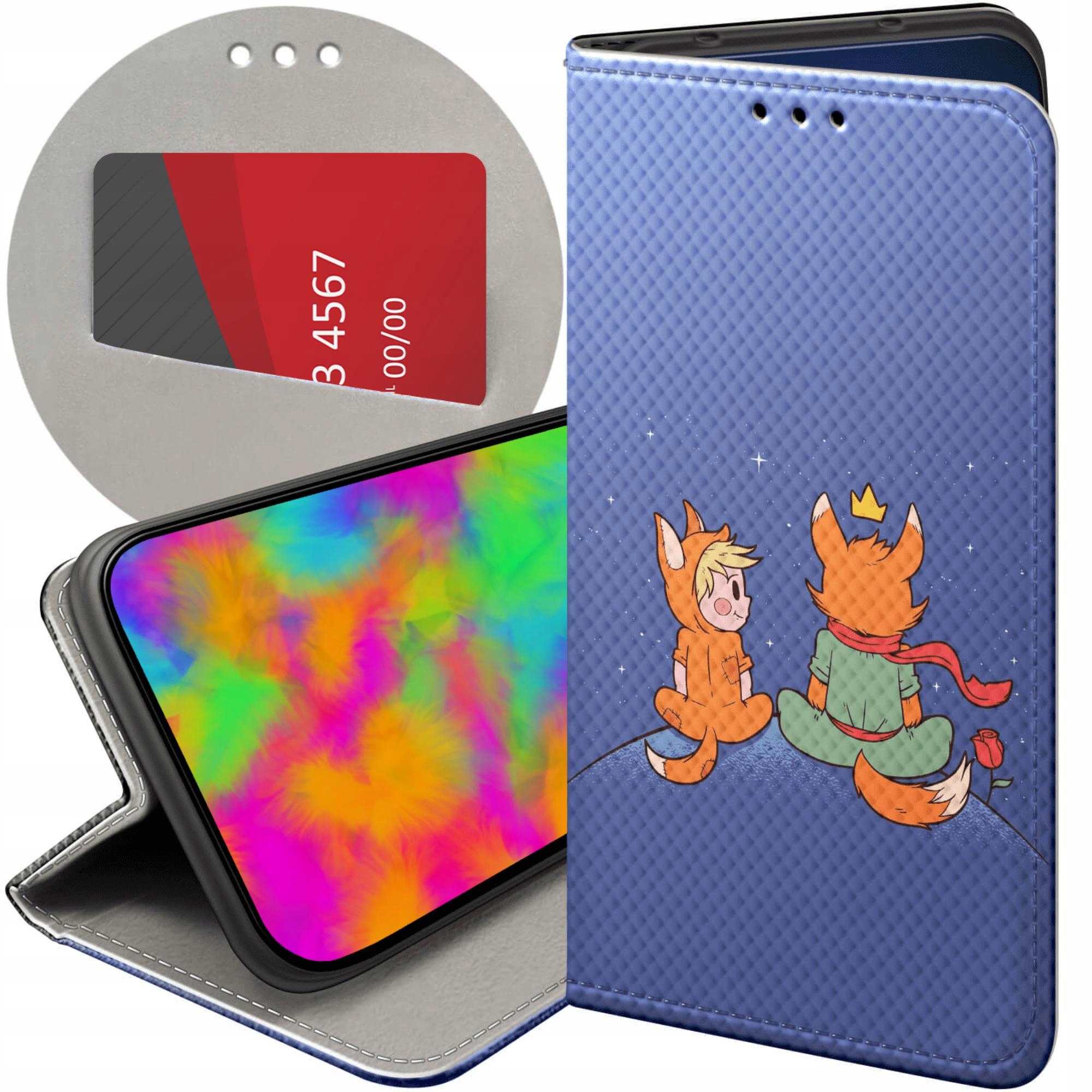 Etui Z Klapką Do Google Pixel 9 Pro XL Mały Książę Lisek Róża Planeta