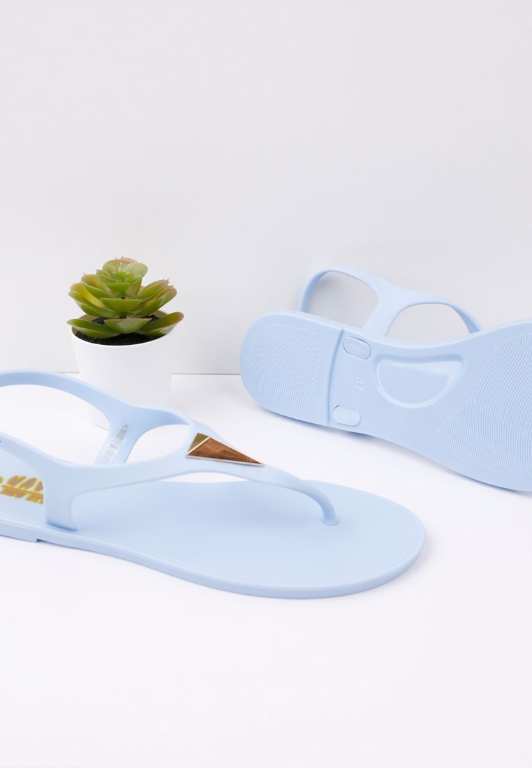NIEBIESKIE SANDAŁY DAMSKIE JAPONKI PŁASKIE GUMOWE MELISKI SANDAŁKI WYGODNE Marka inna