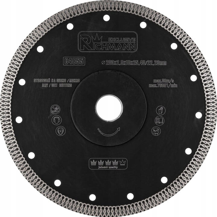 TARCZA DIAMENTOWA CIENKA 200x2x25 4 22 23 MM