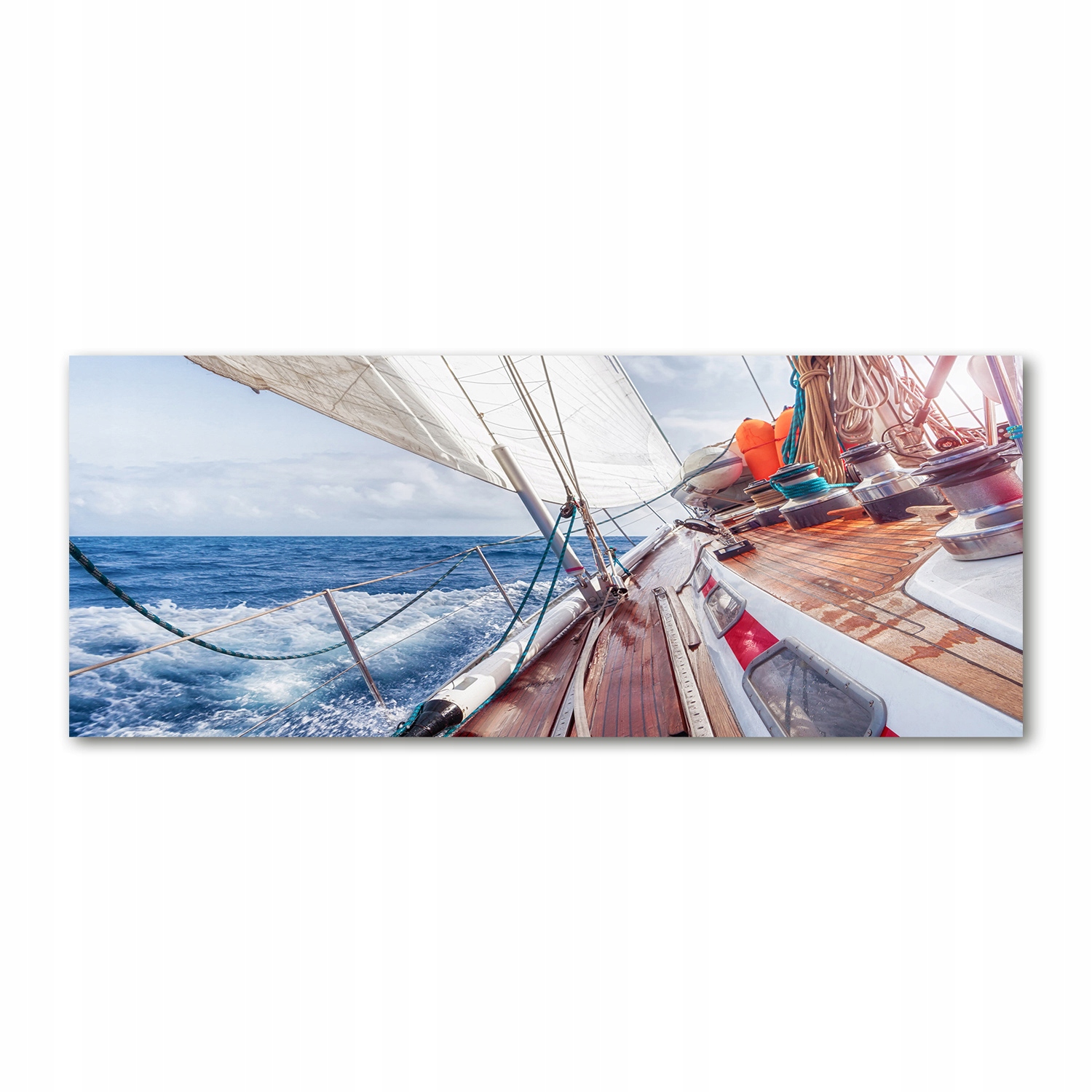 

Foto obraz szkło akryl Żaglówka na morzu 125x50 cm