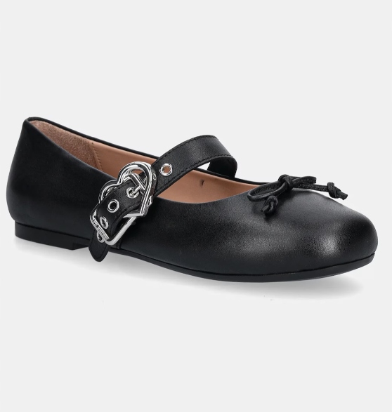 Love Moschino kožené baleríny černé barvy JA11091G1NIE000A R35
