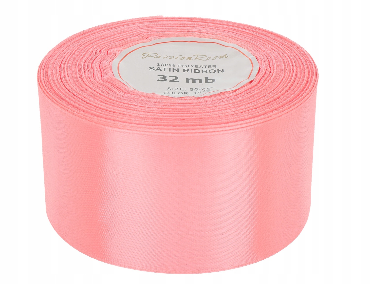 Saténová páska 32 m x 5 cm růže