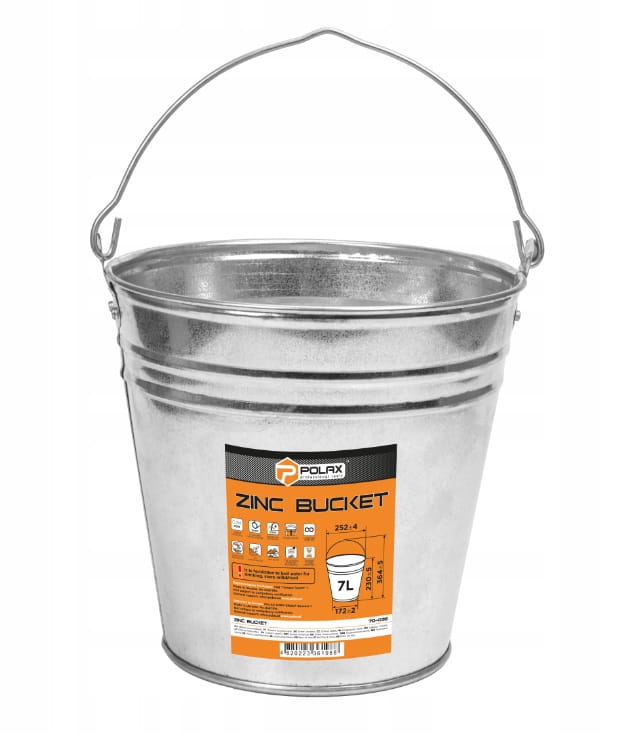 Wiadro ocynkowane 7L POLAX 70-036