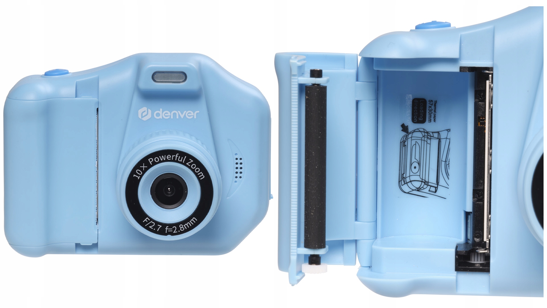 DENVER Aparat fotograficzny LCD z drukarką + 64GB + 3 rolki ZDJĘCA FILMY Przekątna ekranu 2.8