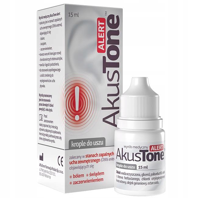 Acustone Alert воспаление уха капли боли 15 мл