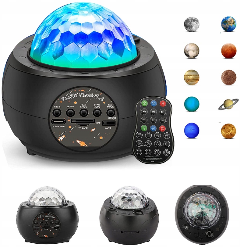 

Nocna Lampka Projektor Gwiazd Led 10 Planet Dzieci