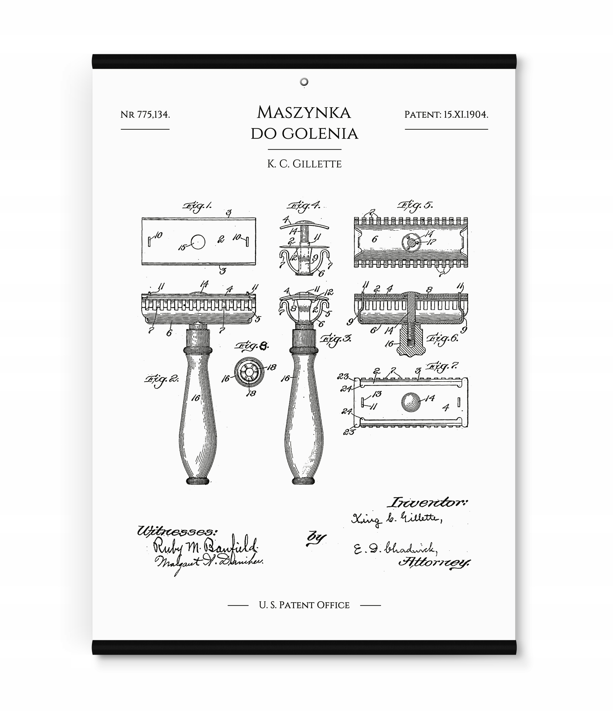 

Duży obraz plakat do łazienki Maszynka Do Golenia