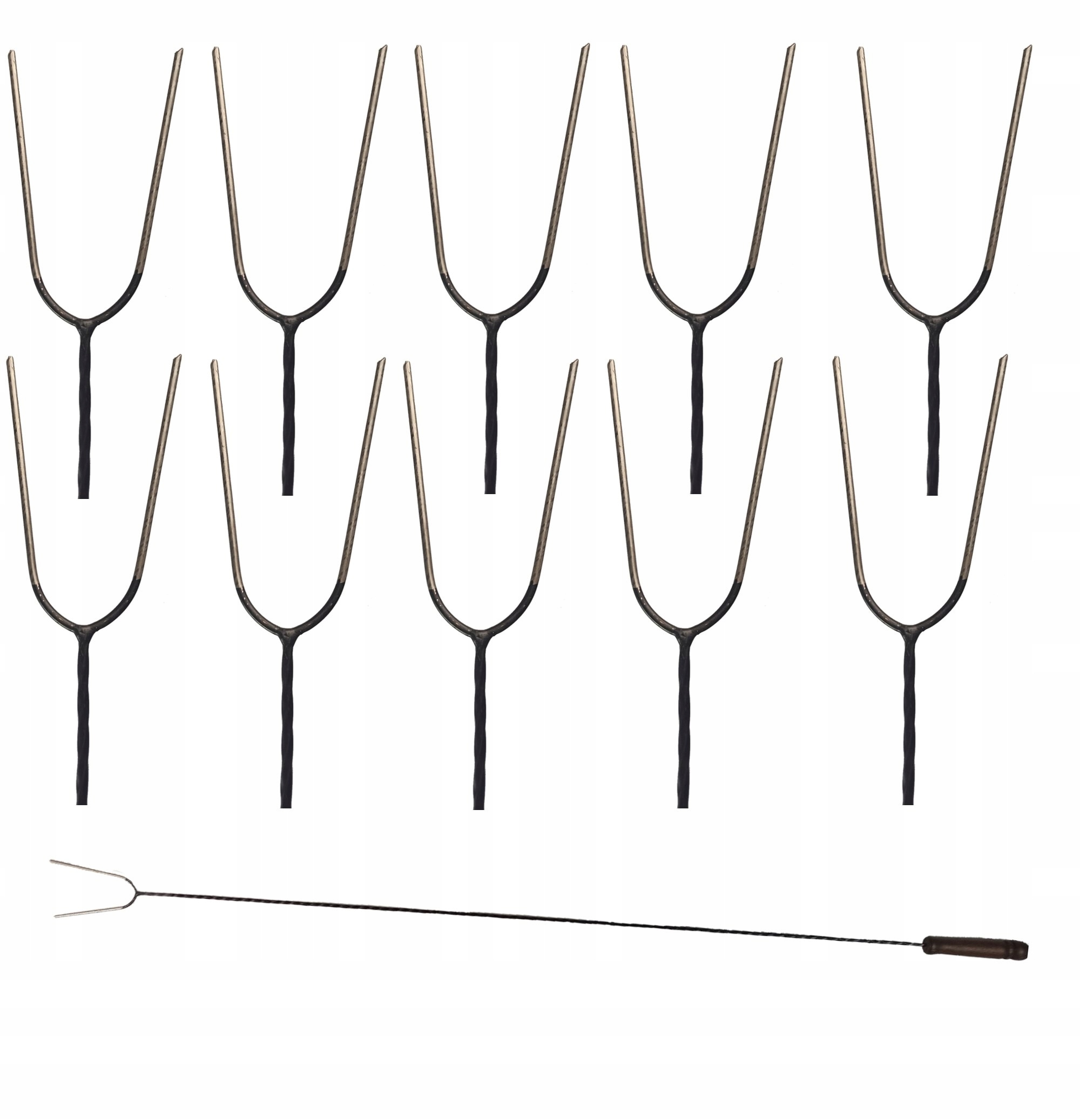 Widełki na ognisko końcówka nierdzewna kije 120 cm