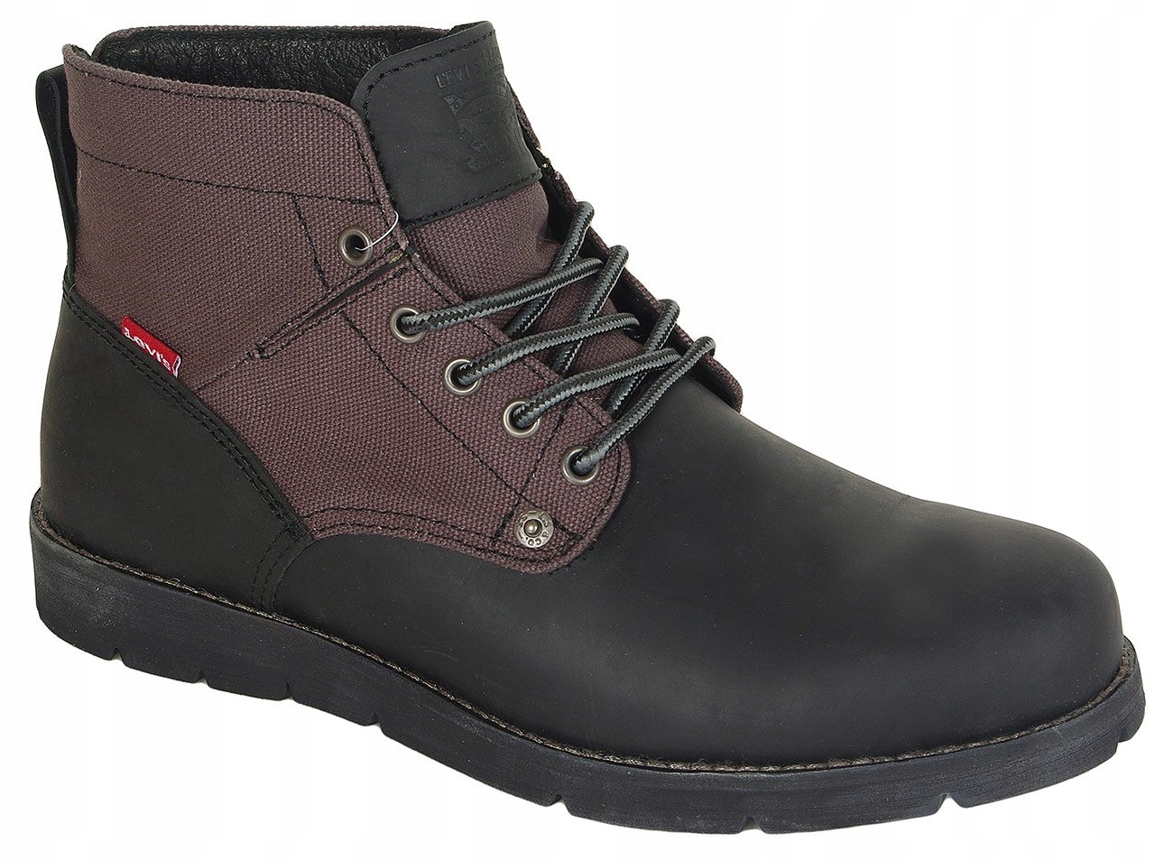 Levis kotníkové boty brilantní černé boty 43