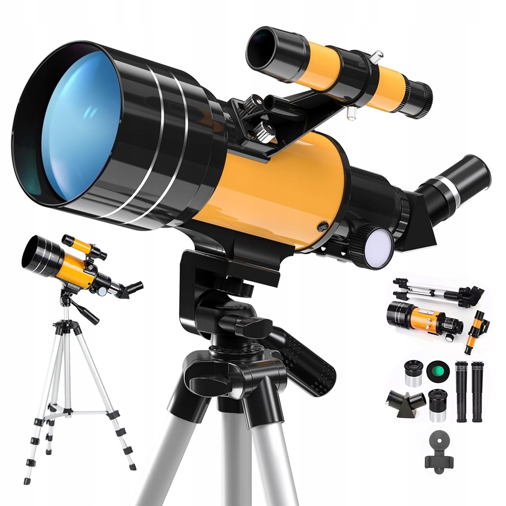Teleskop S Objektivem 70 MM 150X S Brýlemi A Stativem Pro Pozorování