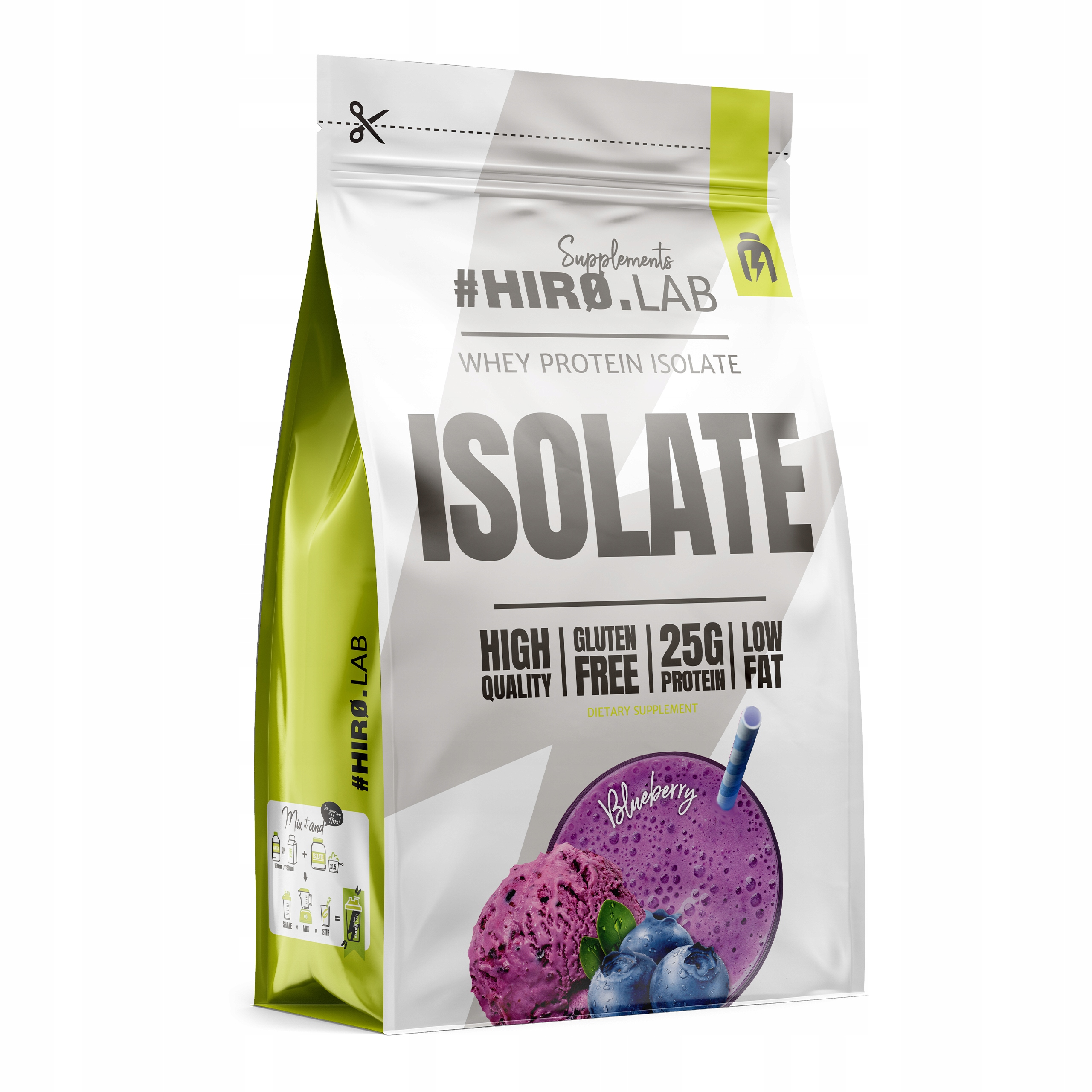 Protein proteinový izolát Wpi Hiro.lab prášek 700 g borůvková příchuť