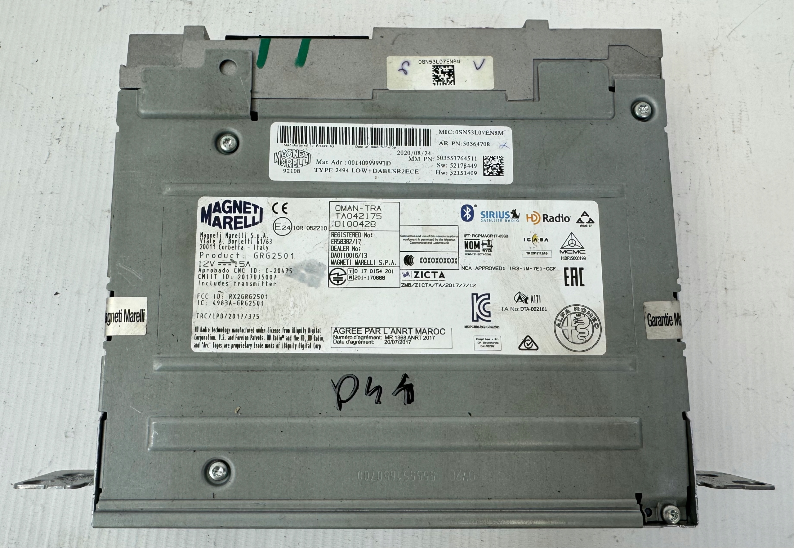 радио ALFA ROMEO GIULIA 2016-