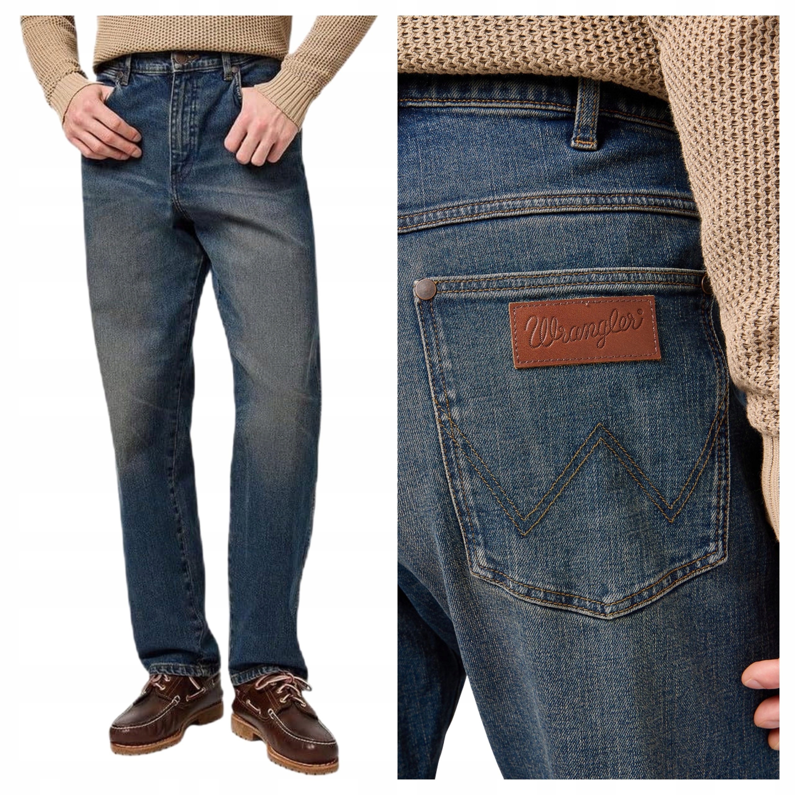 Pánské džínové kalhoty Wrangler Frontier Jednoduché modré W34 L34