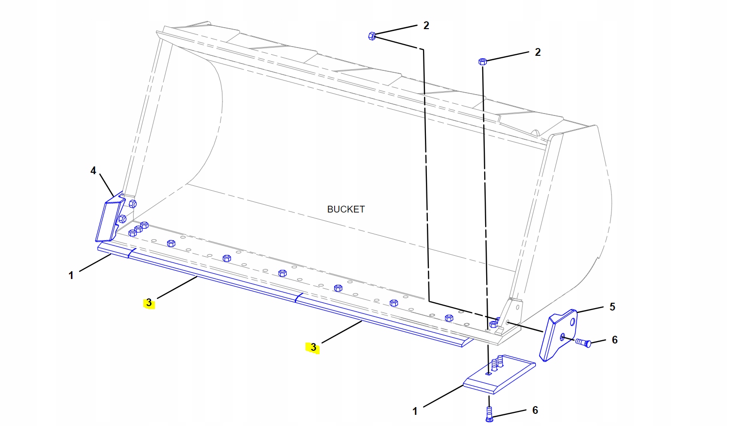 LEMIESZ PRZYKRECANY CAT 1451X406X35 Machine type Loader