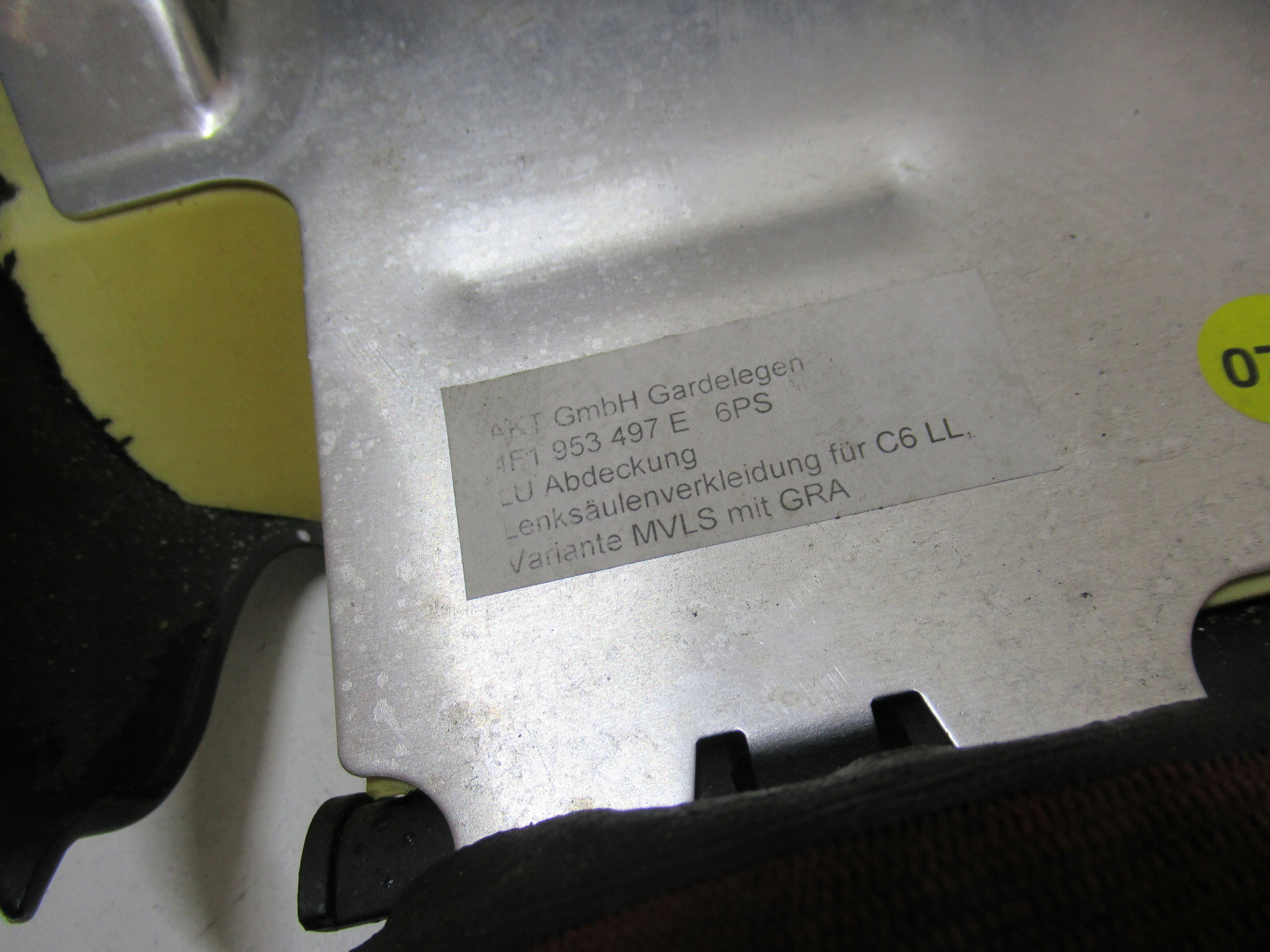 AUDI A6 C6 obal kryt STACYJKI 4F1953497E