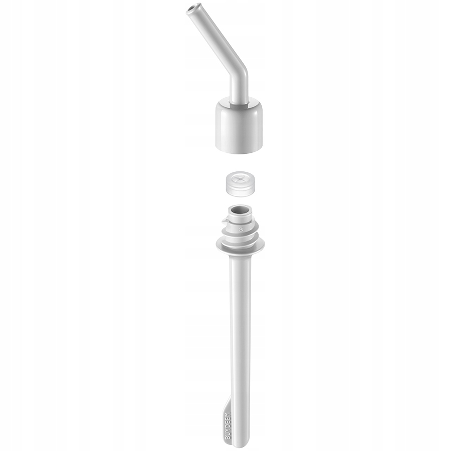 BUYDEEM Szklana butelka ze słomką 500 ml, CD1017, Oat White — 4