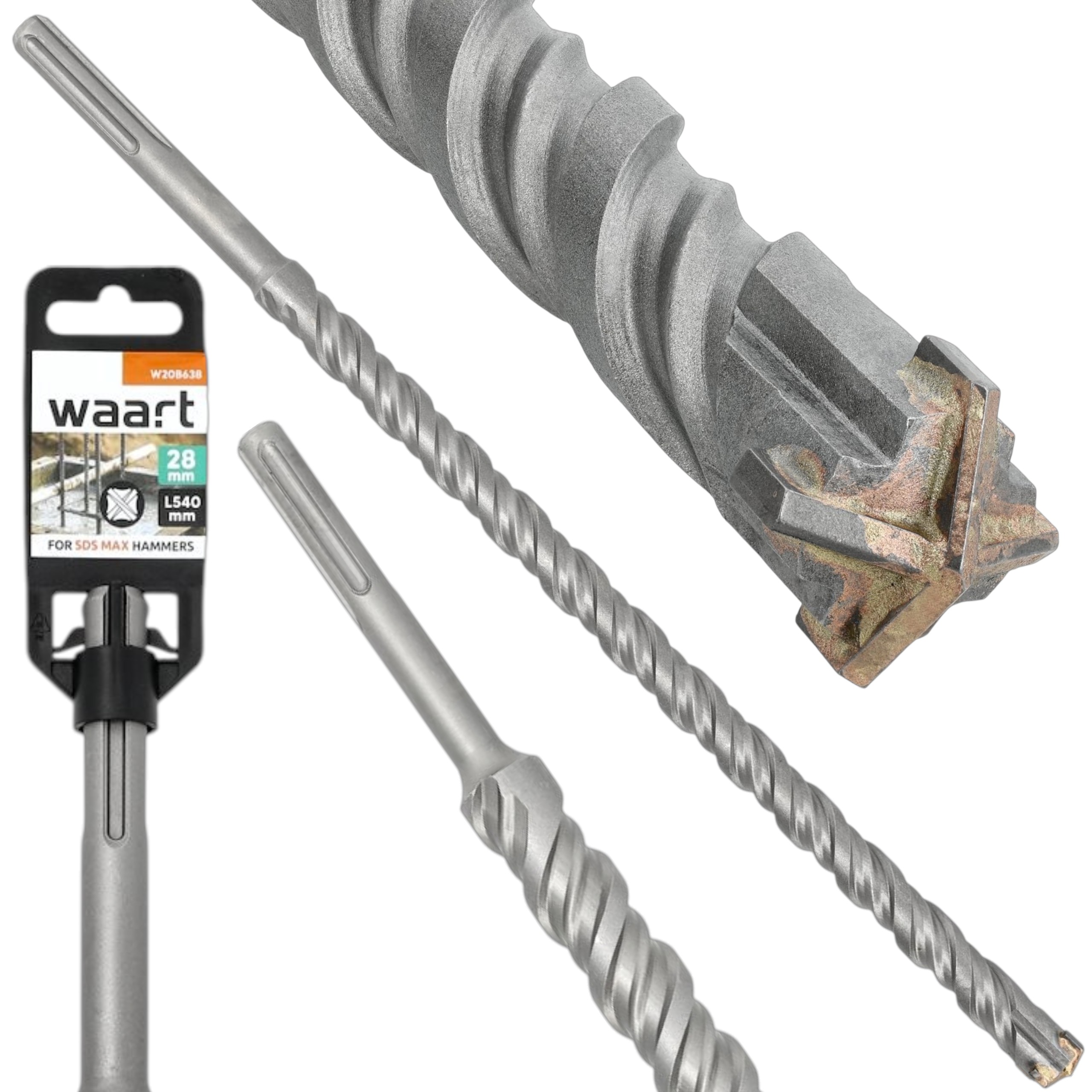 Wiertło Sds Max 28x540mm Do Betonu Muru Cegły Widia Do Młota Udarowe Quatro