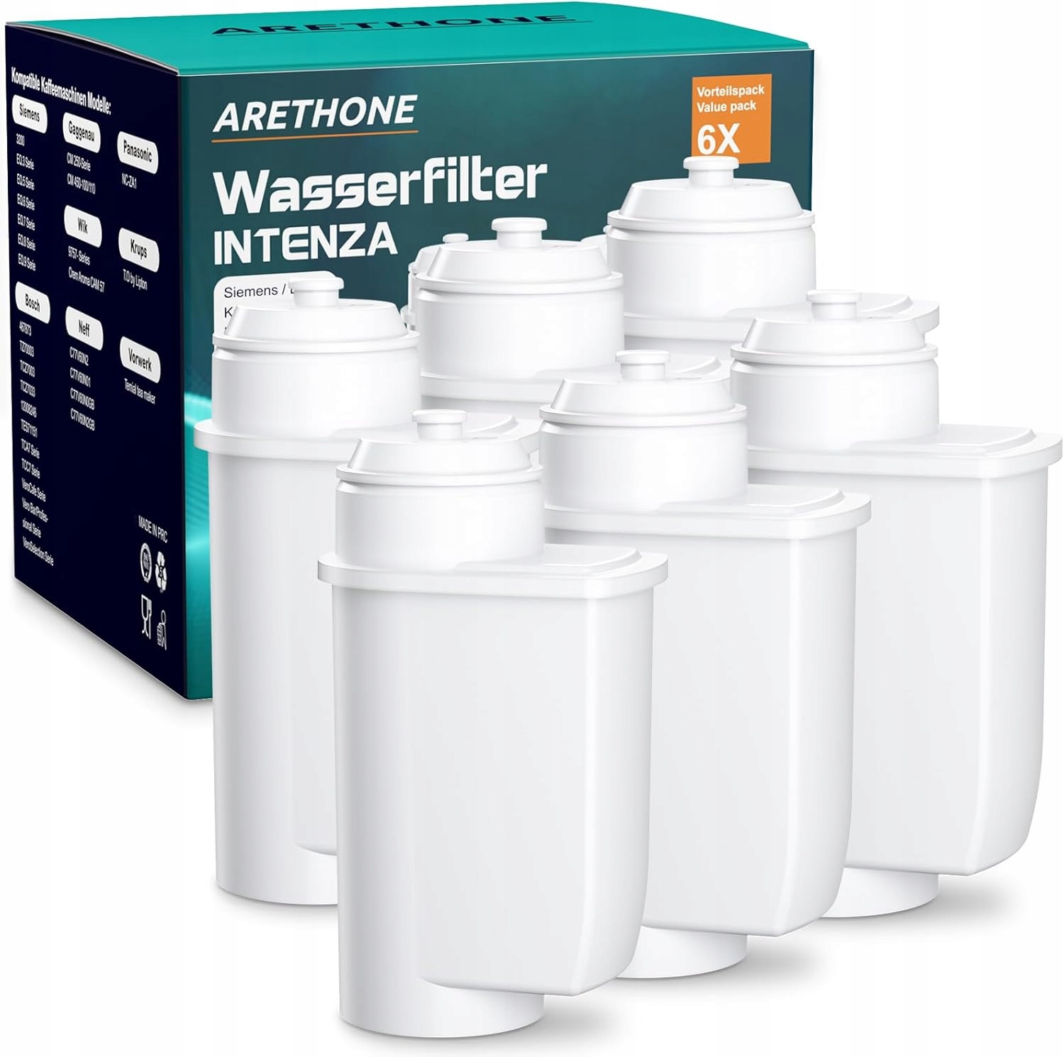 6 Ks Filtr na vodu pro Siemens Eq EQ3/EQ6/EQ9 EQ500 S700, Bosch Vero TZ70003