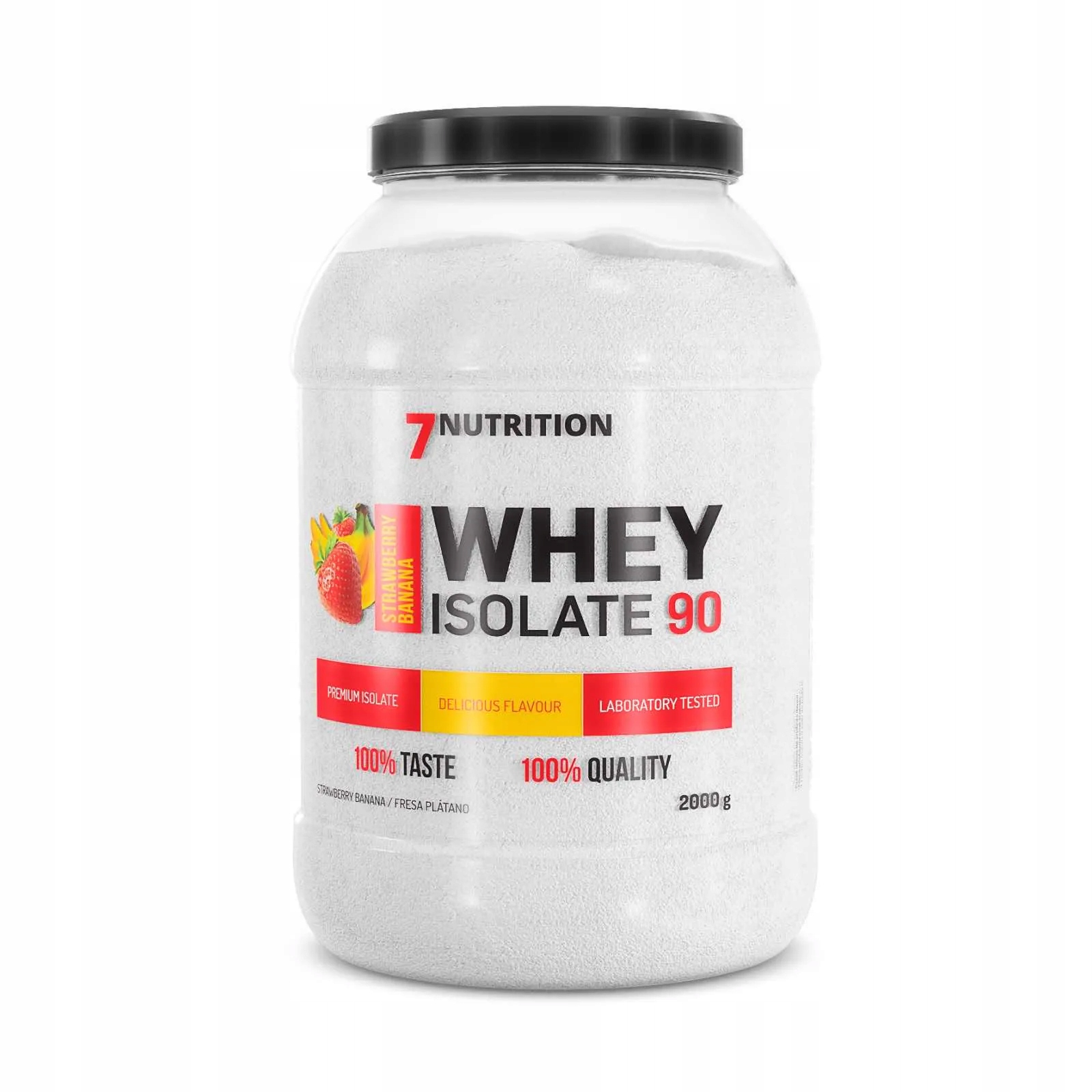 7NUTRITION Whey Isolate 90 Proteinový Izolát Doplněk Stravy Wpi 2 kg Jahoda banán