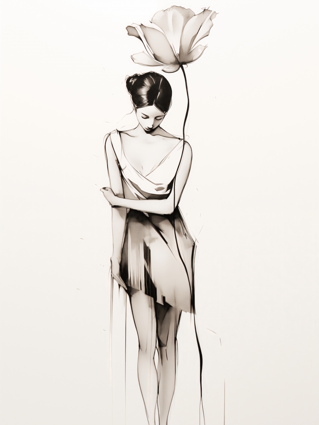Plakát 75x100 cm Osamělá Květinová múza