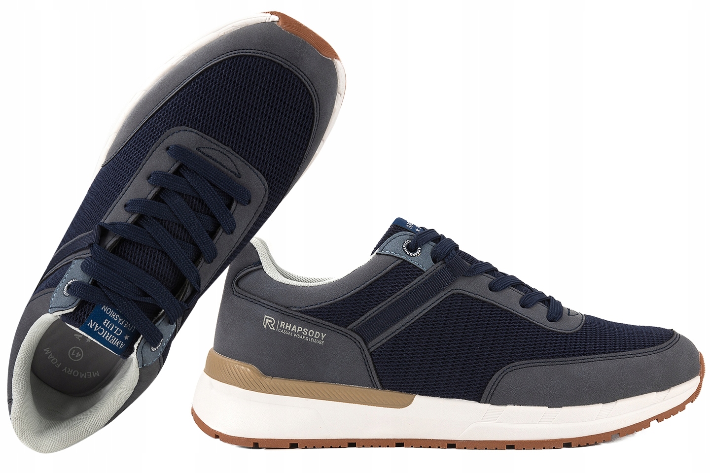 American Club RH137 Sportovní Boty Tenisky Pánské Polobotky Pu tmavě modré 46