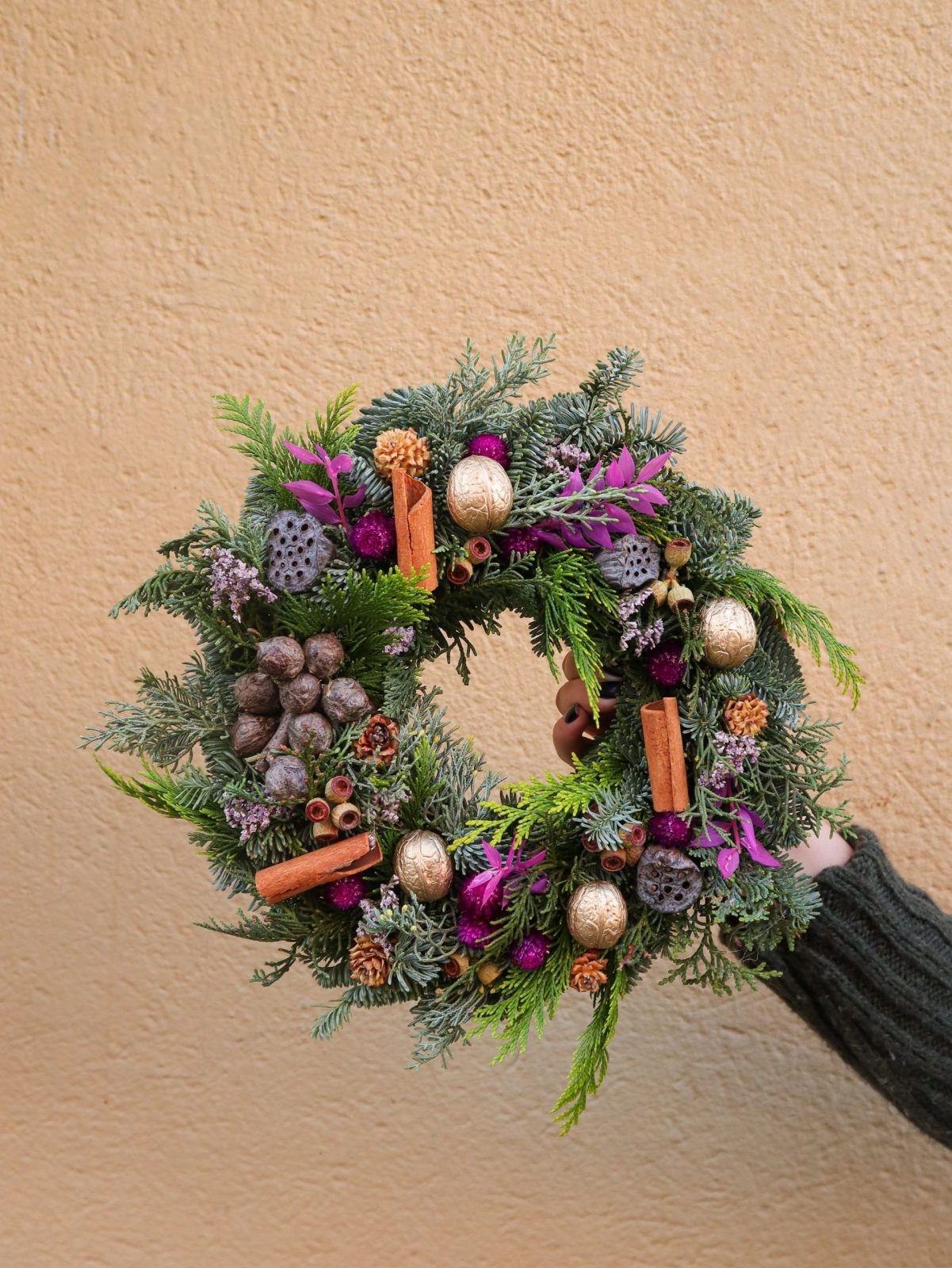 Vánoční Věnec Z Přírodní Jedle Nobilis, věnec 40 cm, Vánoce