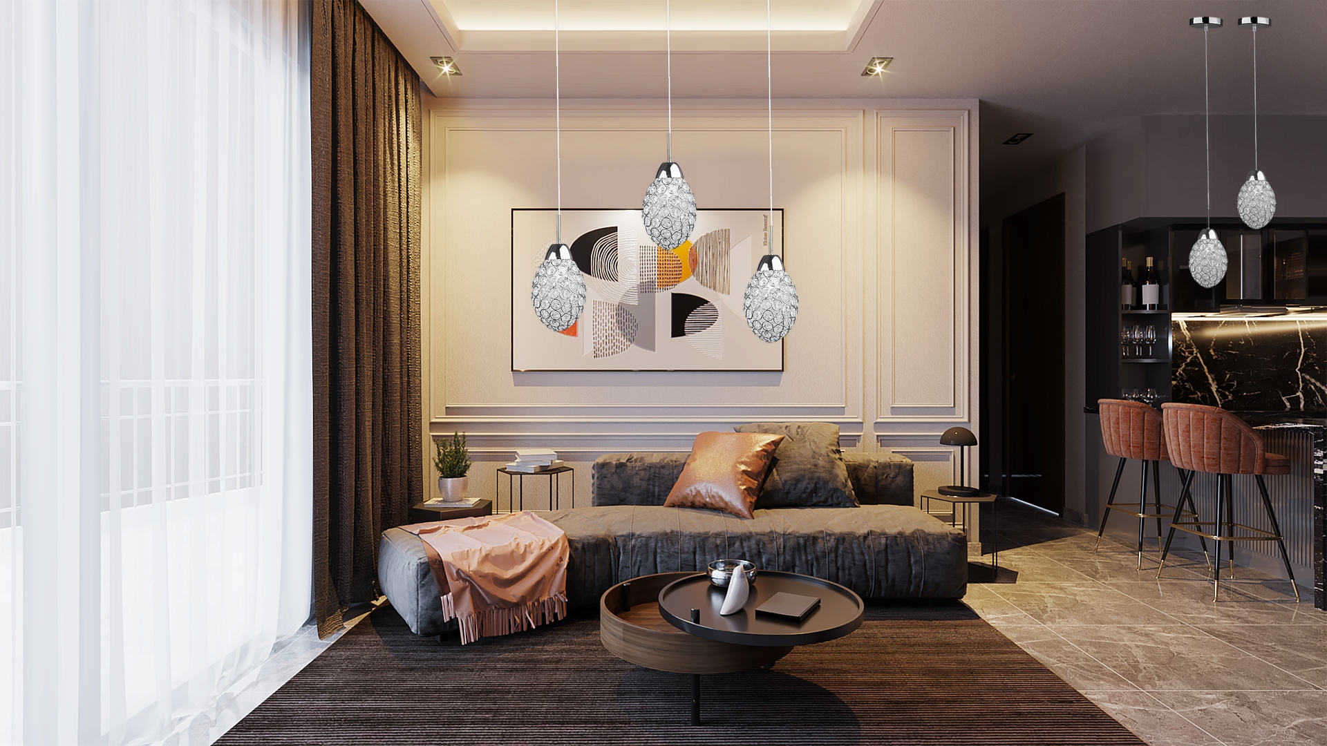 Lampa Wisząca Nowoczesna Żyrandol Kryształowa Kod producenta PL1-0033