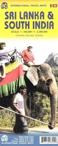 Sri Lanka I Indie Południowe Mapa Sam-tur Itmb